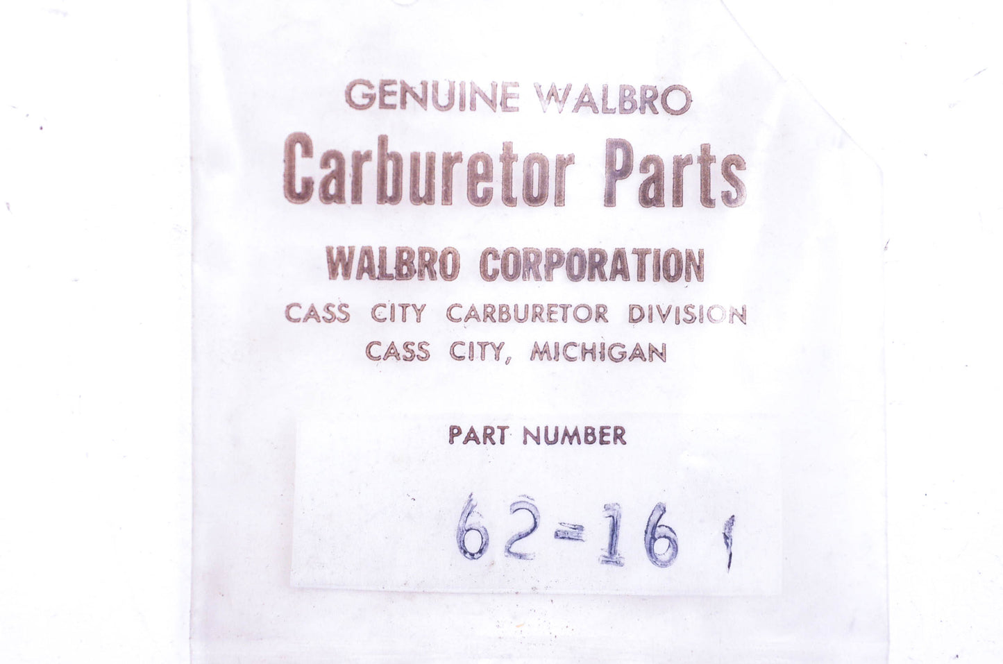 Walbro 62-16 Throttle Valve NOS