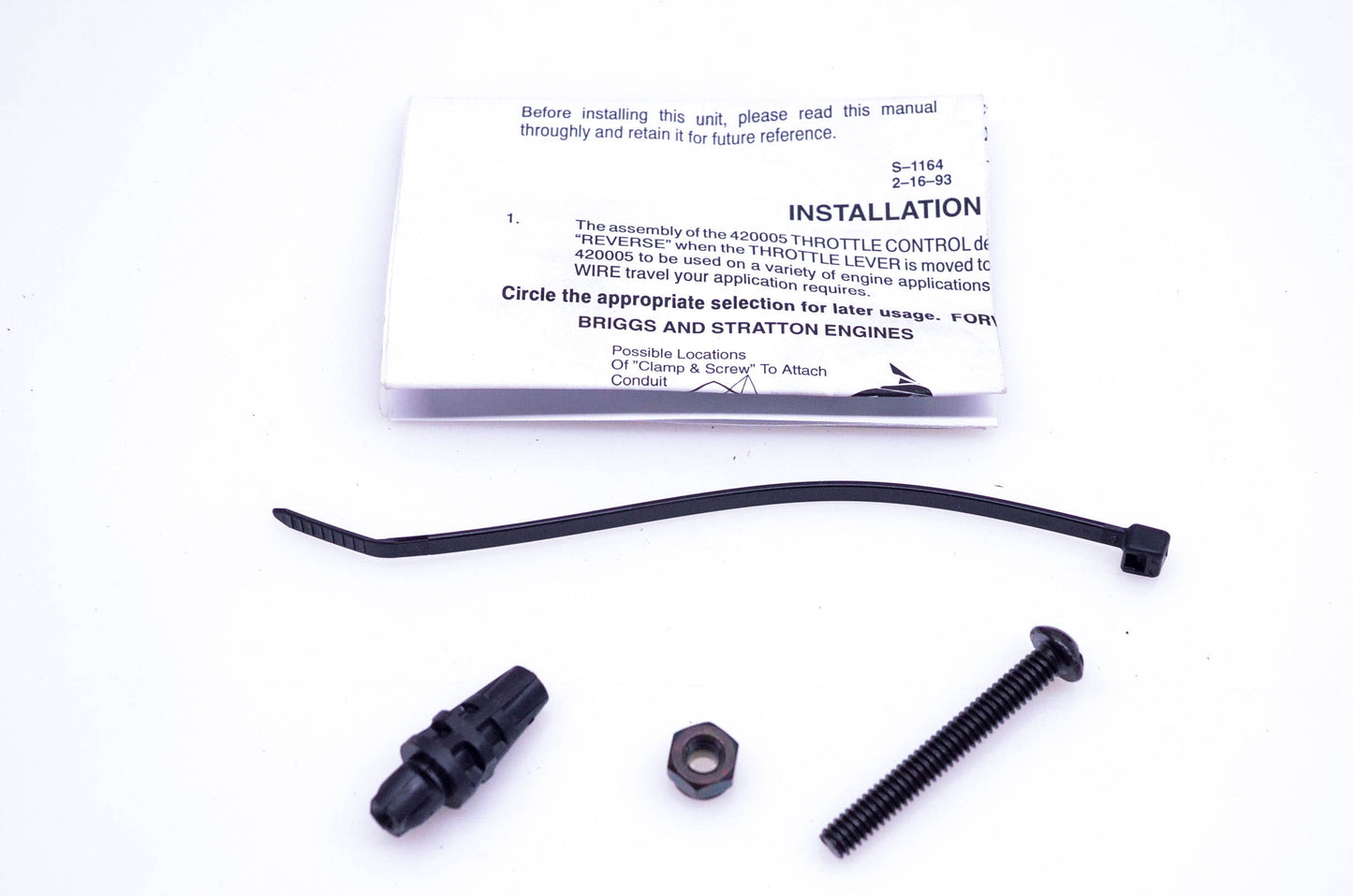 Murray 420005 Throttle Control Hardware Kit NOS