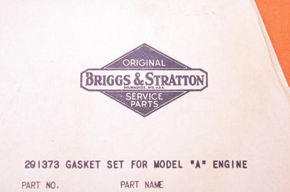 New OEM Briggs & Stratton 291373 Gasket Kit NOS