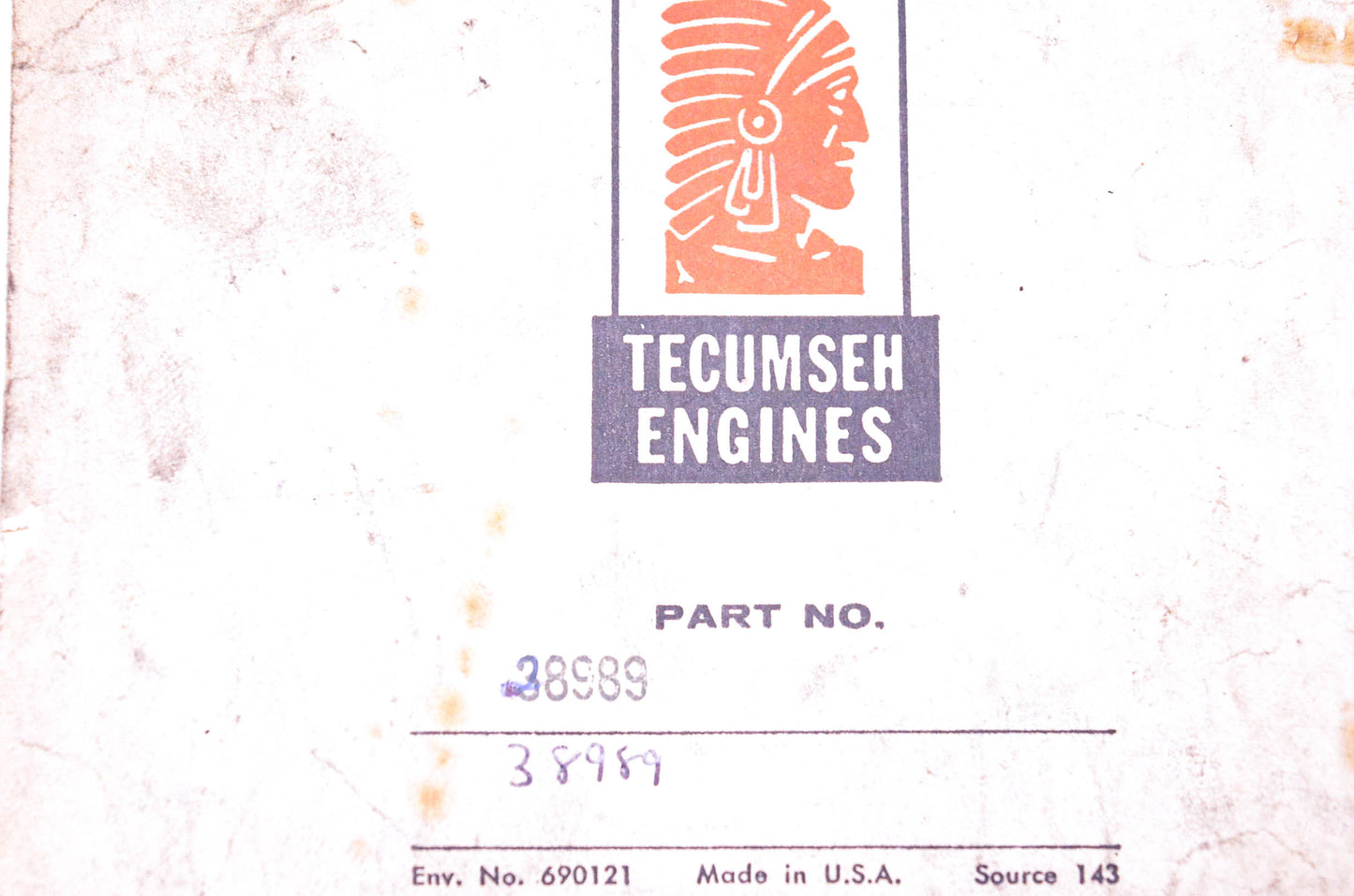 New OEM Tecumseh 38989 Cylinder Head Gasket NOS