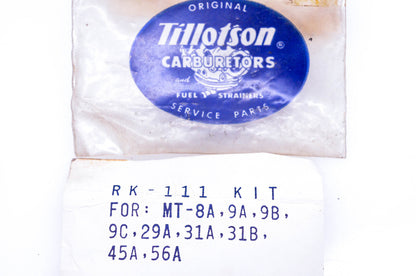 Tillotson RK-111 Carburetor Repair Kit NOS