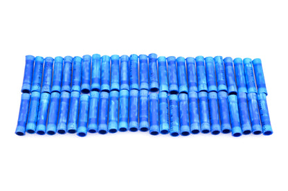 Aftermarket Blue 16-14 Butt Connectors Qty 50 NOS