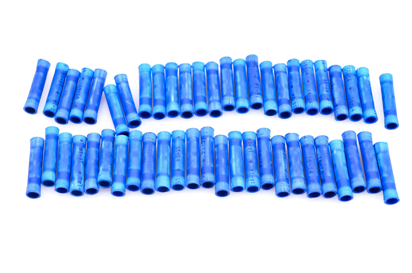 Aftermarket Blue 16-14 Butt Connectors Qty 50 NOS