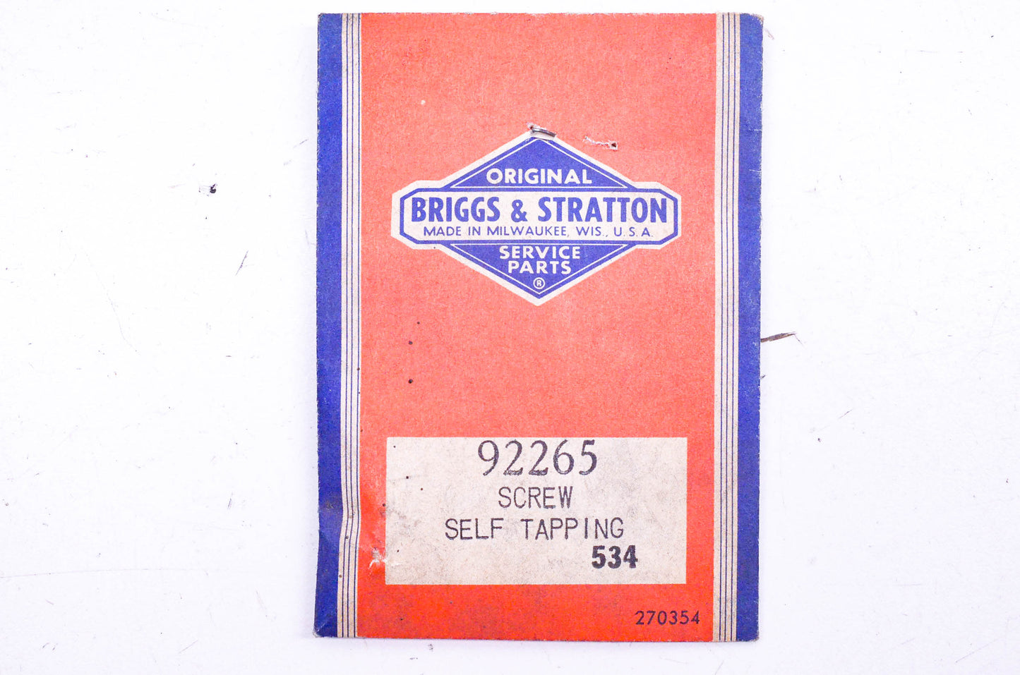 New OEM Briggs & Stratton 92265 Self Tapping Screw NOS