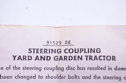 Murray 91529SE Steering Coupling Kit NOS