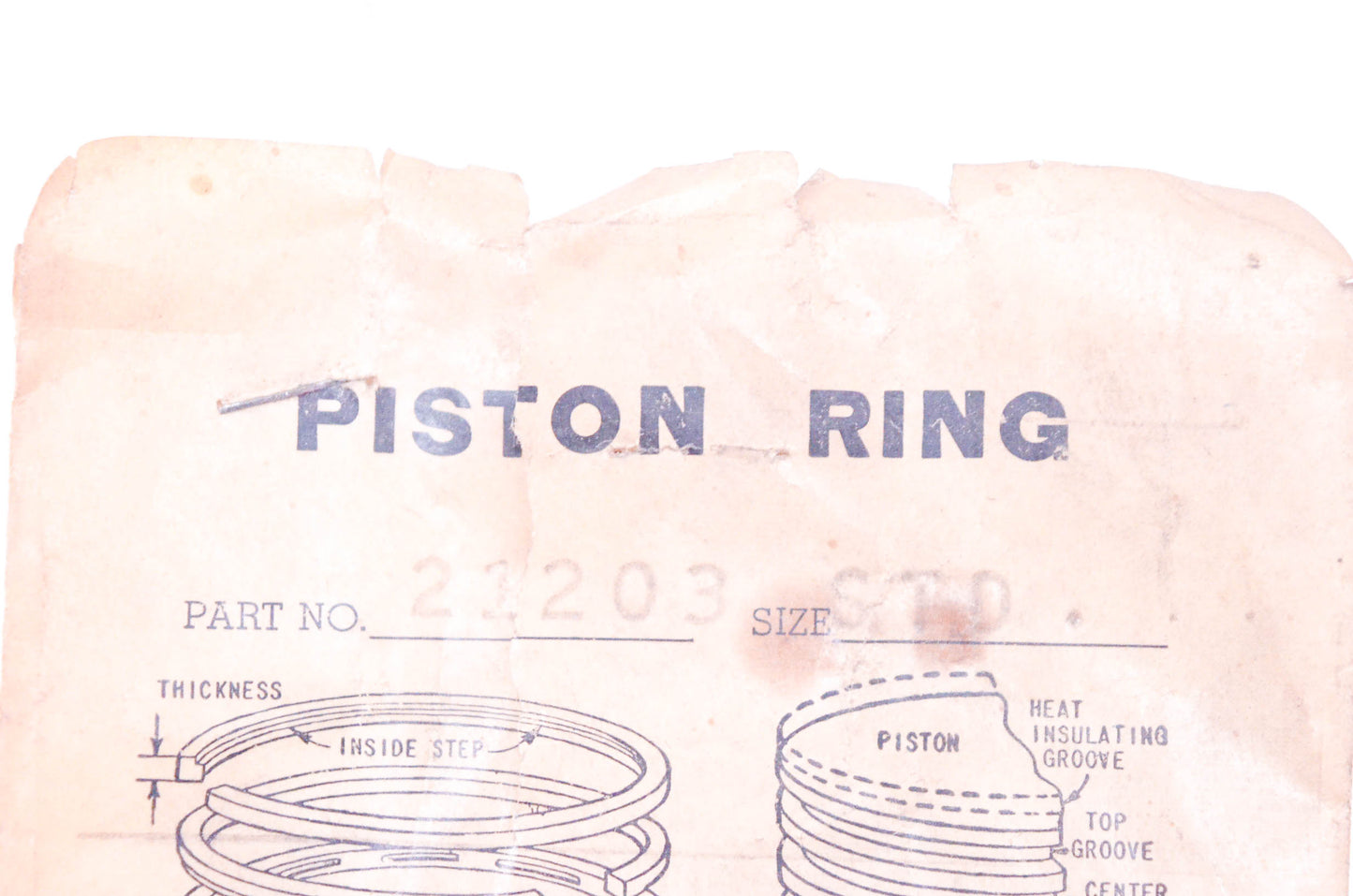 New OEM Briggs & Stratton 21203 Piston Ring NOS