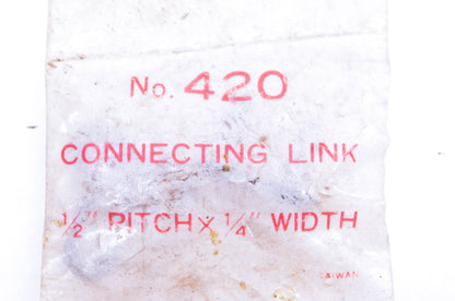 TYCO 420 Connecting Link 1/2" Pitch x 1/4" Width Qty 3 NOS