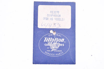 Tillotson 013278, 64453 Diaphragm NOS