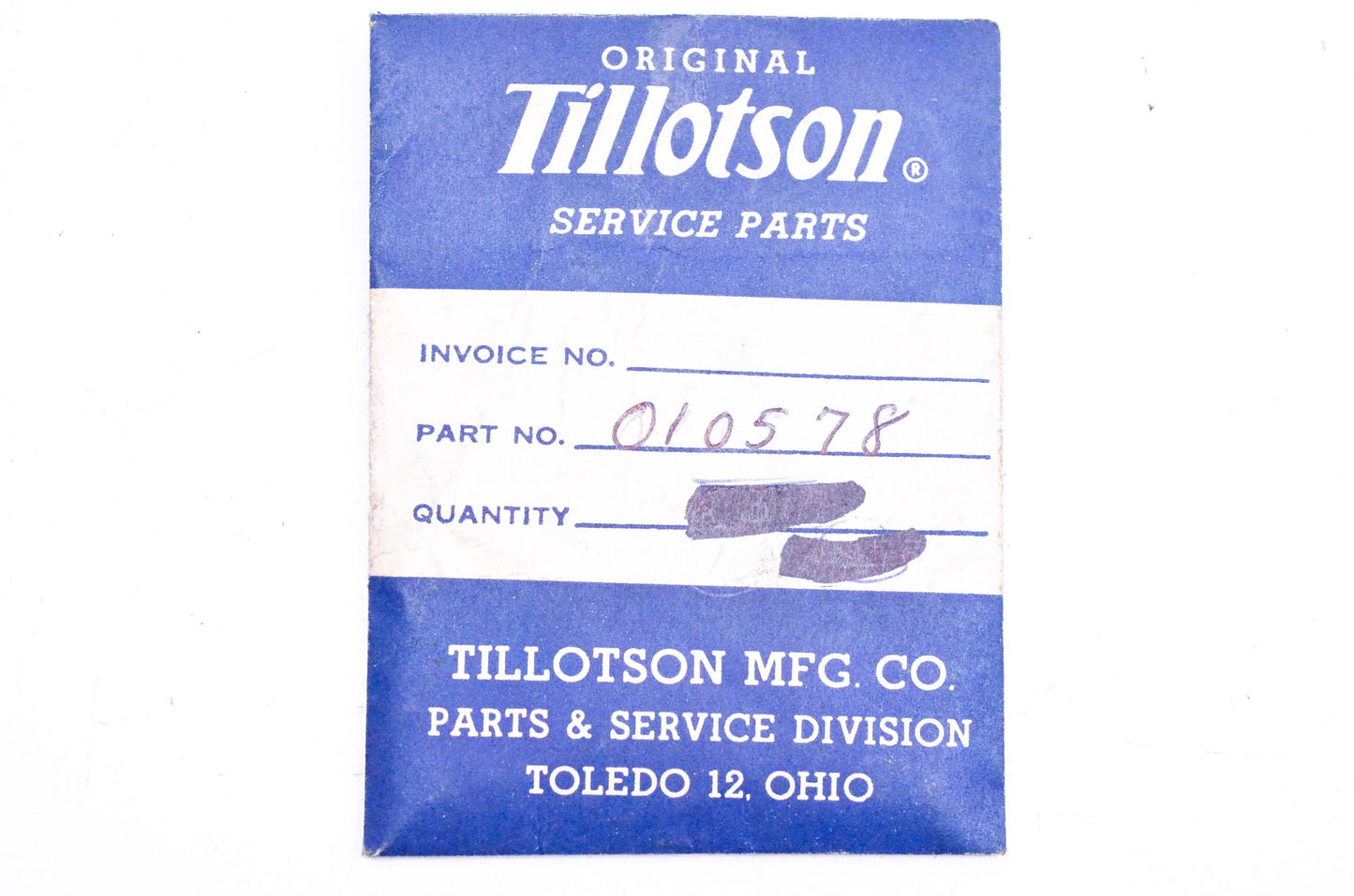 Tillotson 010578 Inlet Tension Springs Qty 2 NOS