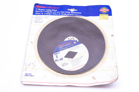 Master Mechanic 123 513, MM71730-1 Masonry 7" Cutting Wheel NOS