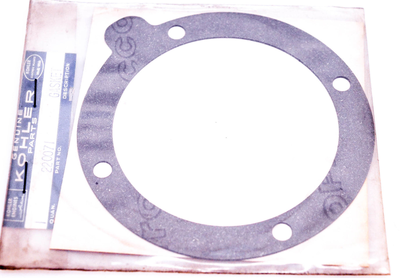 Kohler 220071 Bearing Plate Gasket NOS