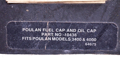 Poulan 10438 Fuel & Oil Cap Kit NOS