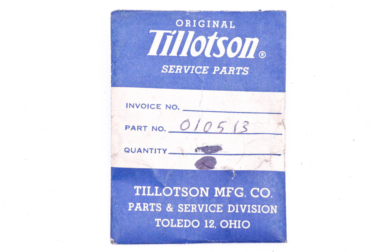 Tillotson 010513 Inlet Control Lever NOS