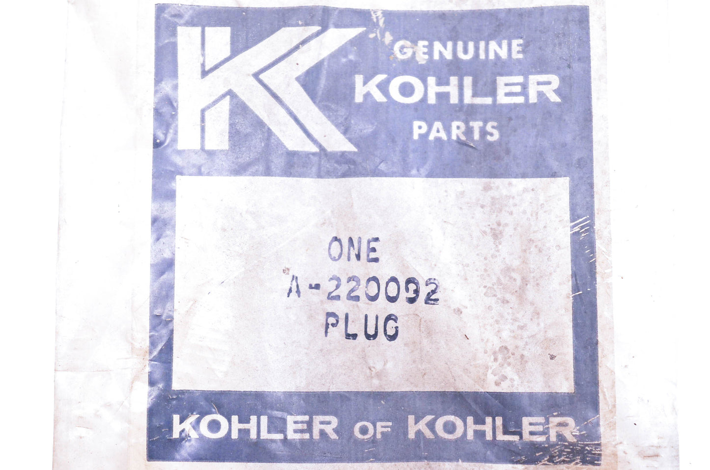 Kohler 220092 Oil Dipstick Plug NOS