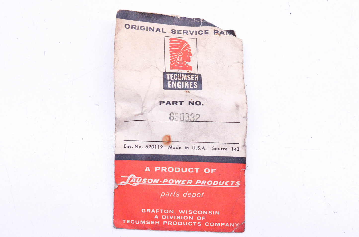 Tecumseh 630332 Throttle Bushing NOS
