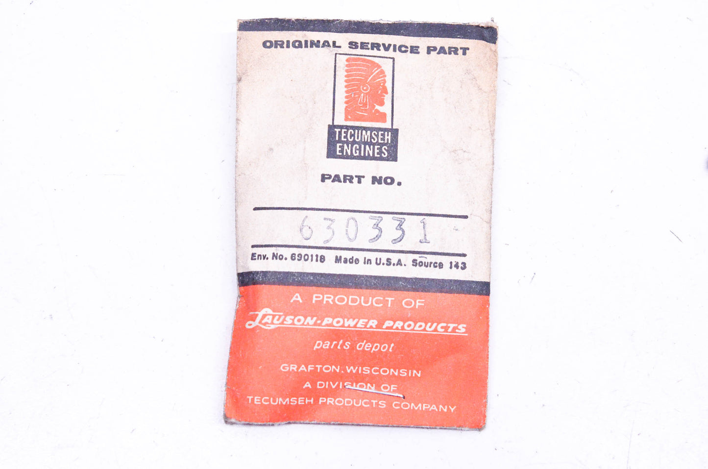 Tecumseh 630331 Carburetor Needle & Nozzle Kit NOS