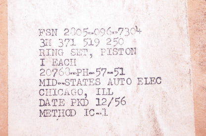 Aftermarket 2805-096-7304, 20768-PH-57-51, 20768 Piston Ring Kit NOS