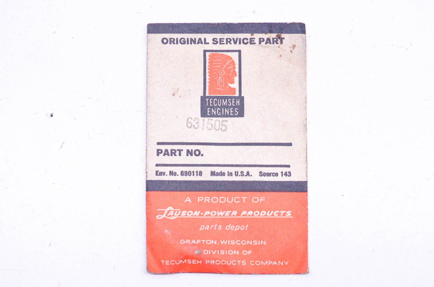 Tecumseh 631505 Inlet Needle With Spring NOS
