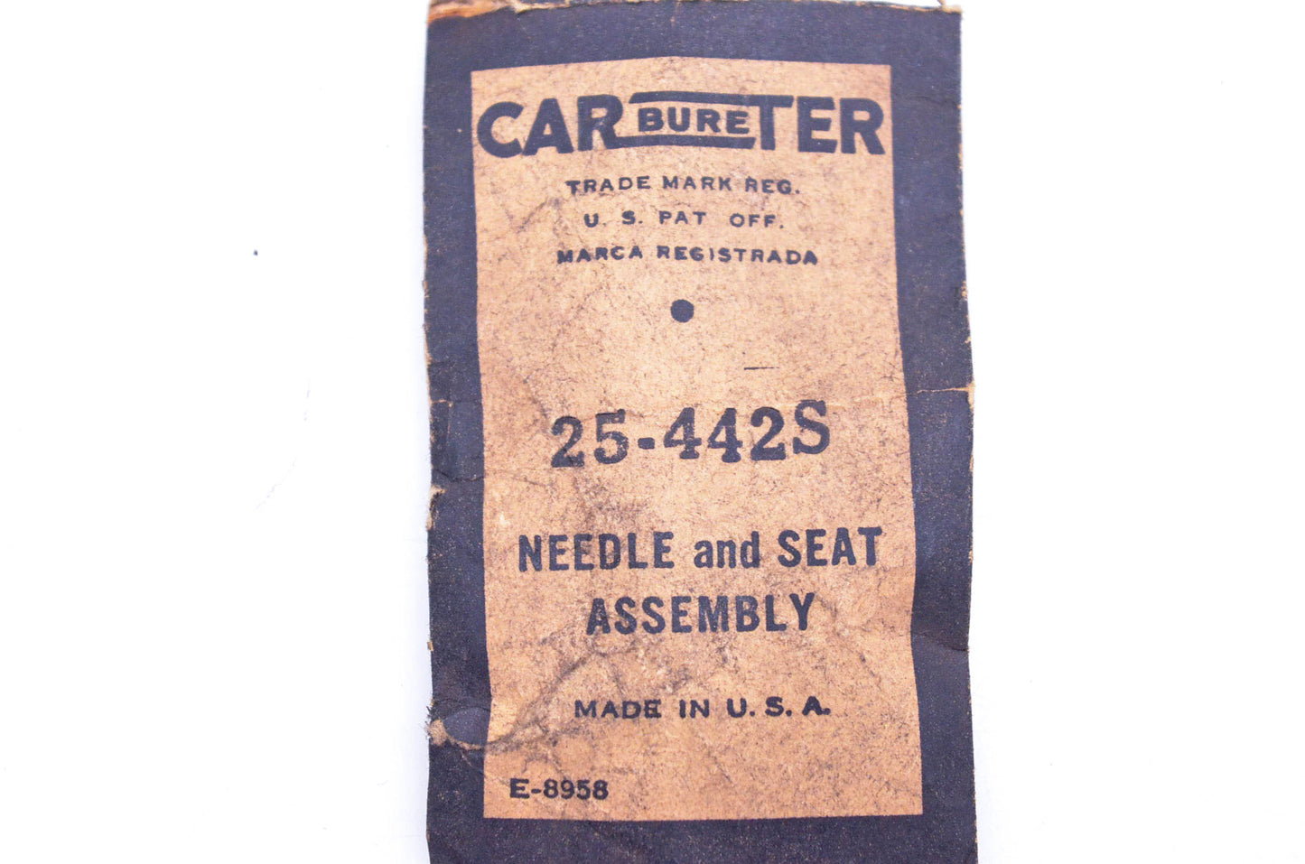 Carter 25-442S Needle & Seat Kit NOS