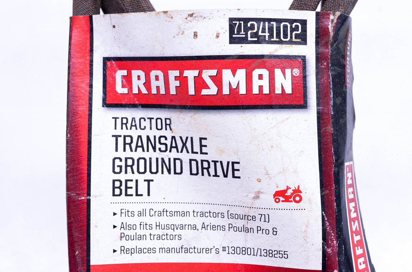 Craftsman 7124102, 130801, 138255 Transaxle Ground Drive BElt NOS