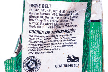 MTD 754-0280A Drive Belt NOS