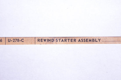 Wisconsin Parts U-278-C SK-1402-H-4 Rewind Starter Assembly