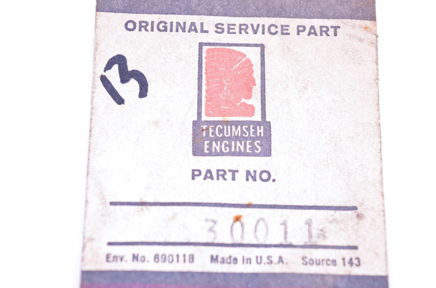 New OEM Tecumseh 30011 Nut NOS