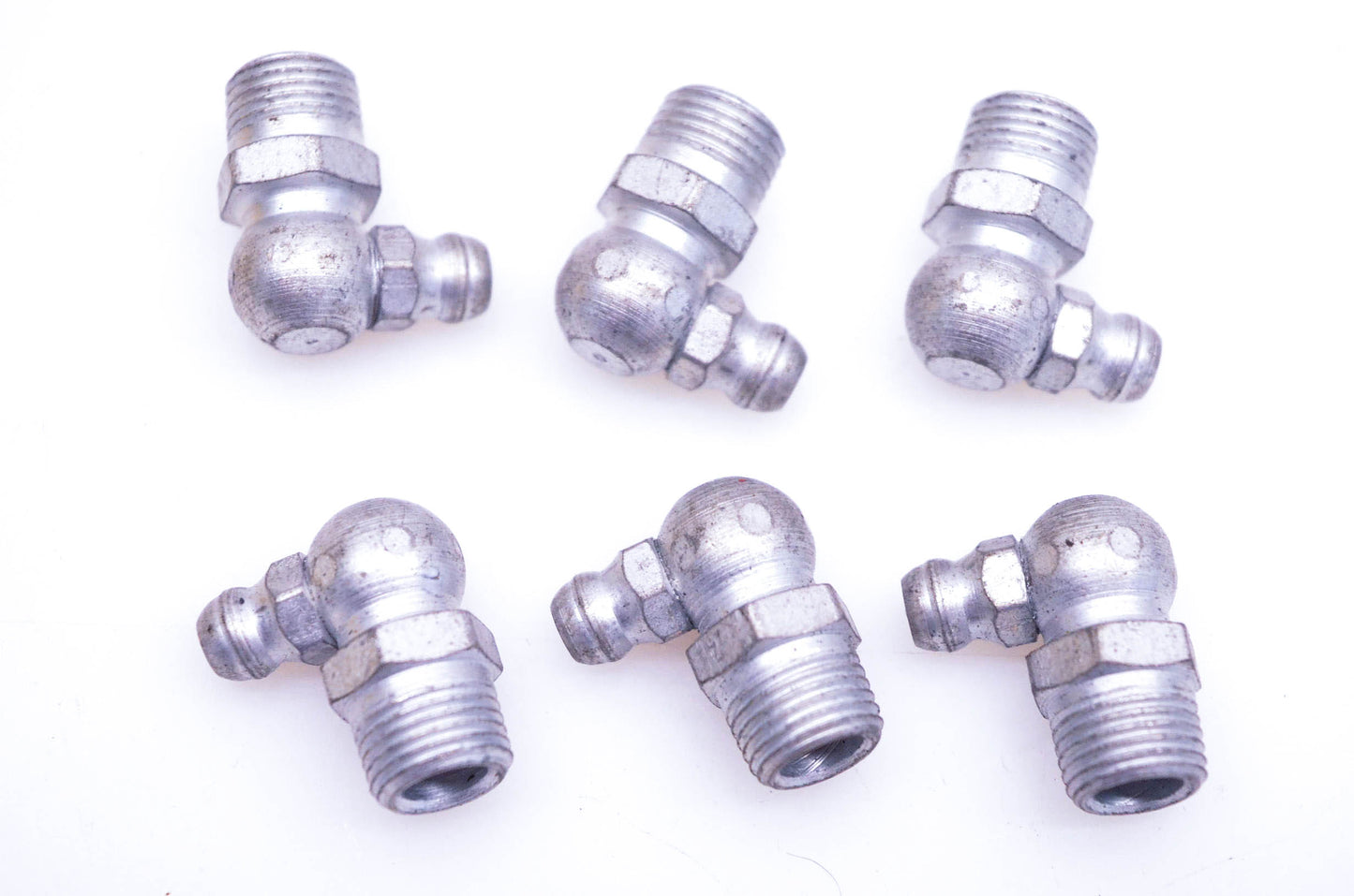 Aftermarket 1/8" Pipe 90 Degree Elbow Grease Fitting Qty 6 NOS