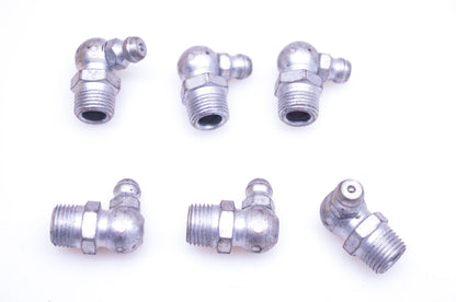 Aftermarket 1/8" Pipe 90 Degree Elbow Grease Fitting Qty 6 NOS