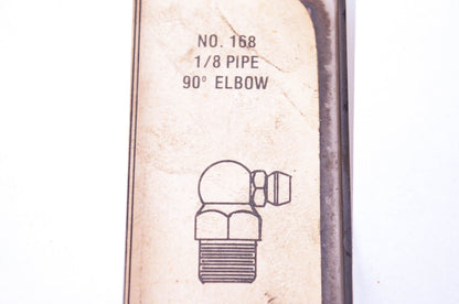 Aftermarket 1/8" Pipe 90 Degree Elbow Grease Fitting Qty 6 NOS