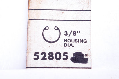 Sosmetal 52805 3/8"Retaining Rings Qty 10 NOS