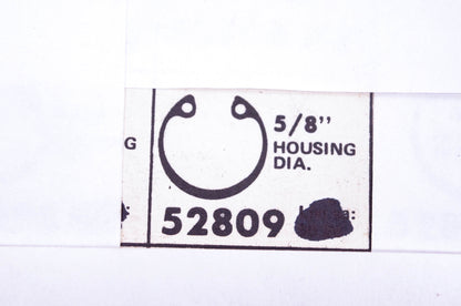 Sosmetal 52809 5/8" Retaining Rings Qty 15 NOS