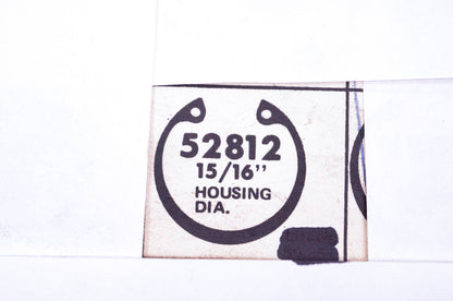Sosmetal 52812 15/16" Retaining Rings Qty 8 NOS