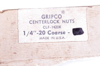 Gripco CLF-1420-K Centerlock Nuts 1/4"-20 Coarse Thread Qty 8 NOS
