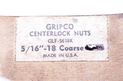 Gripco CLF-5618-K Centerlock Nuts 5/16"-18 Coarse Thread Qty 25 NOS