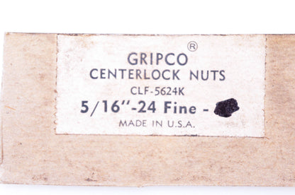Gripco CLF-5624-K Centerlock Nuts 5/16"-24 Fine Thread Qty 25 NOS