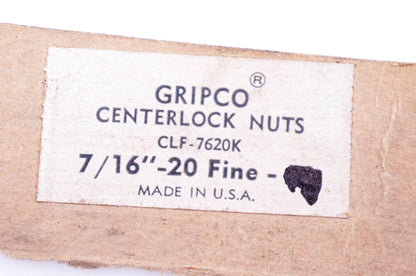 Gripco CLF-7620-K Centerlock Nuts 7/16"-20 Fine Thread Qty 7 NOS
