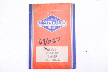 New OEM Briggs & Stratton 22398, 691067 Bell Crank Washers Qty 2 NOS