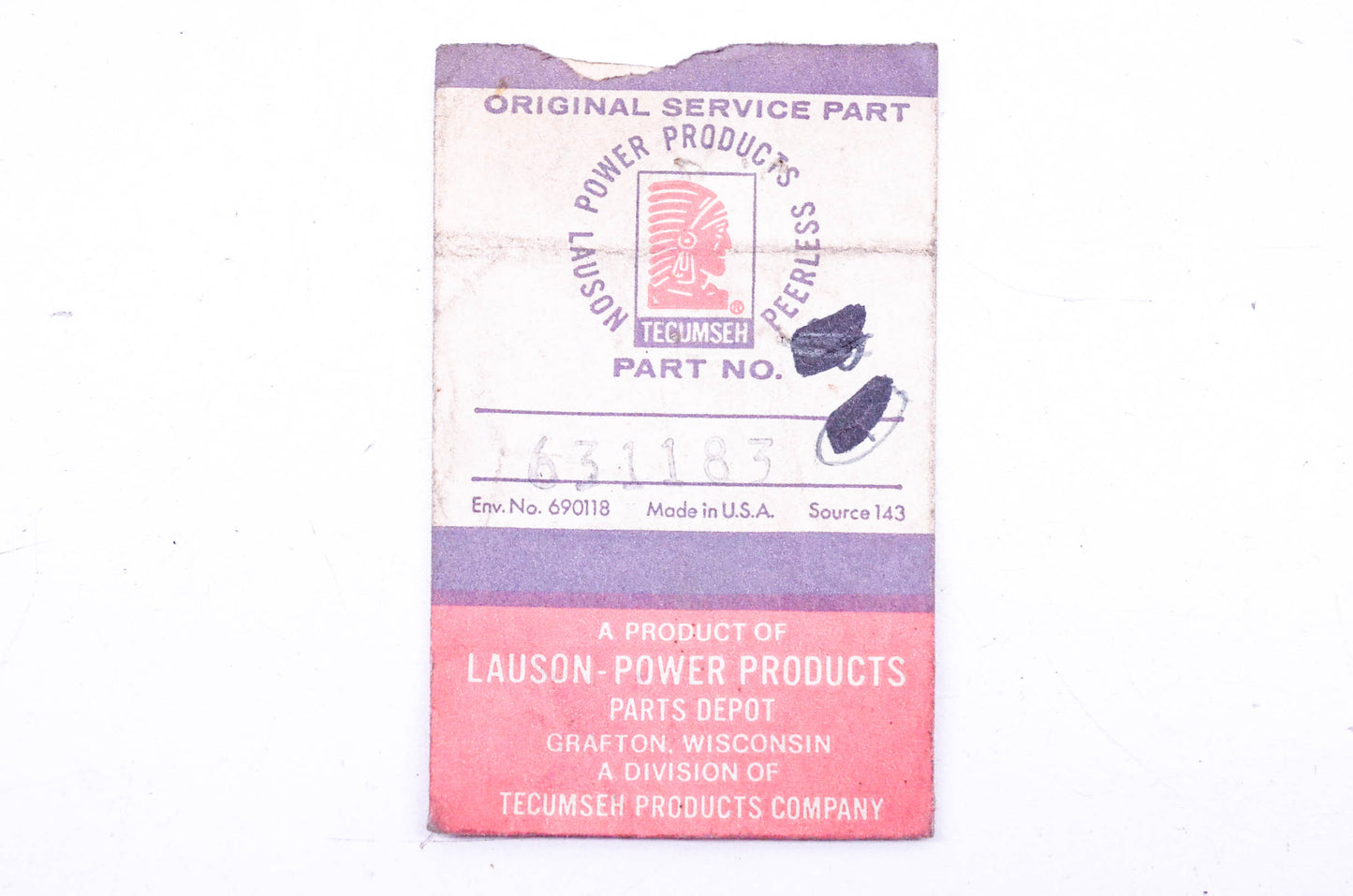 Tecumseh 631183 Felt Washers Qty 2 NOS
