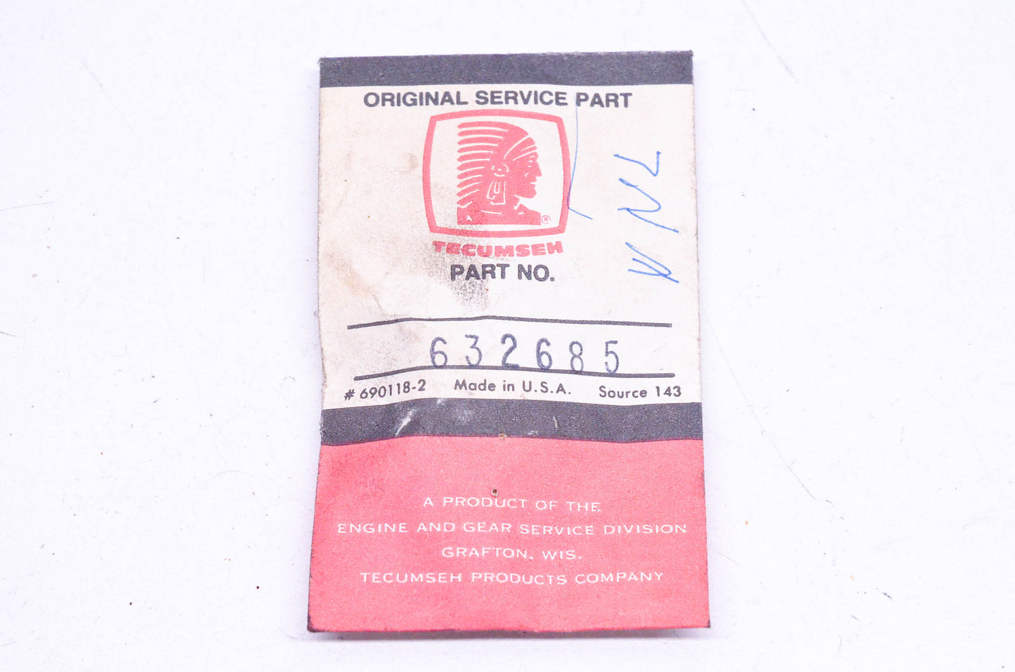 Tecumseh 632685 Retainer Spring NOS