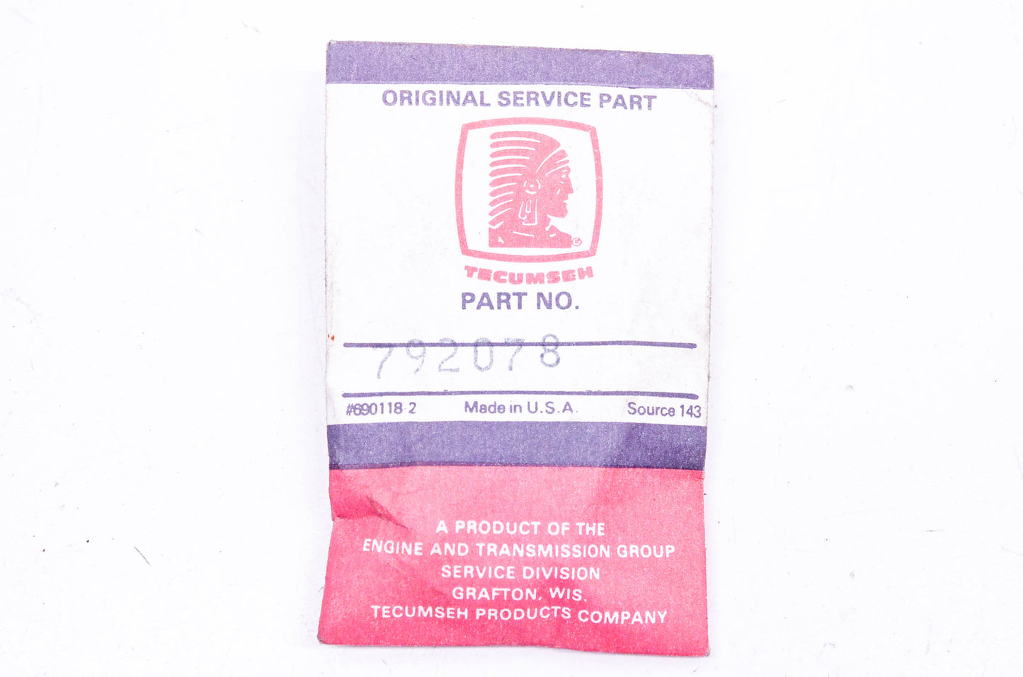 Tecumseh 792078 Transmission Screw NOS