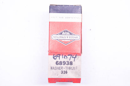 New OEM Briggs & Stratton 68938, 691074 Thrust Washers Qty 2 NOS
