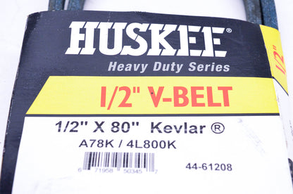 Huskee A78K, 4L800K, 44-61208 1/2" Drive V Belt NOS