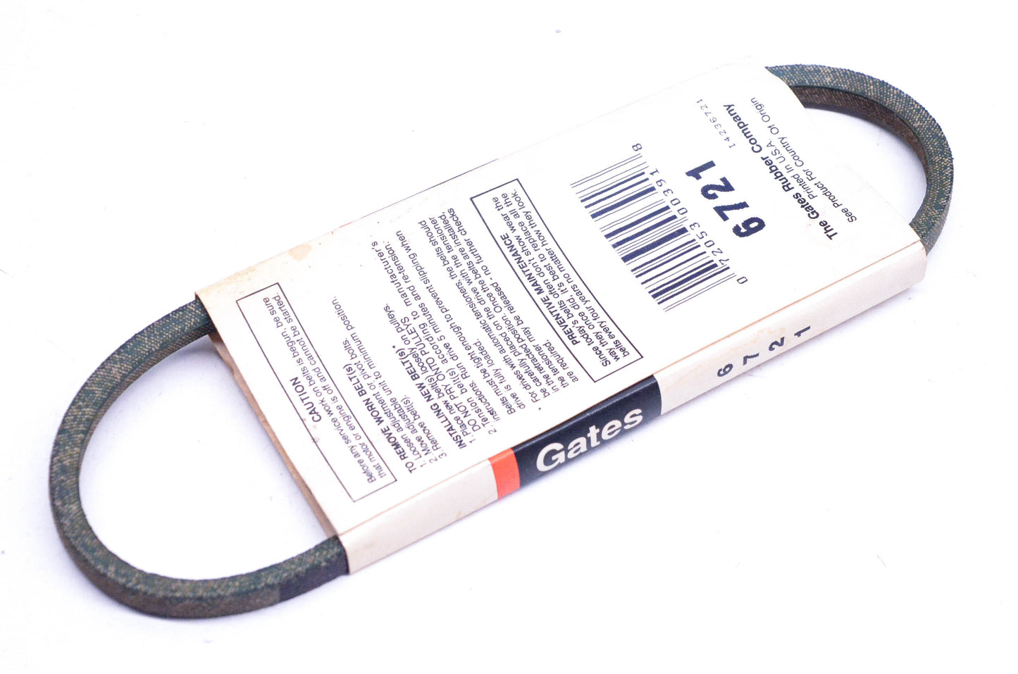Gates 6721 Drive Belt NOS