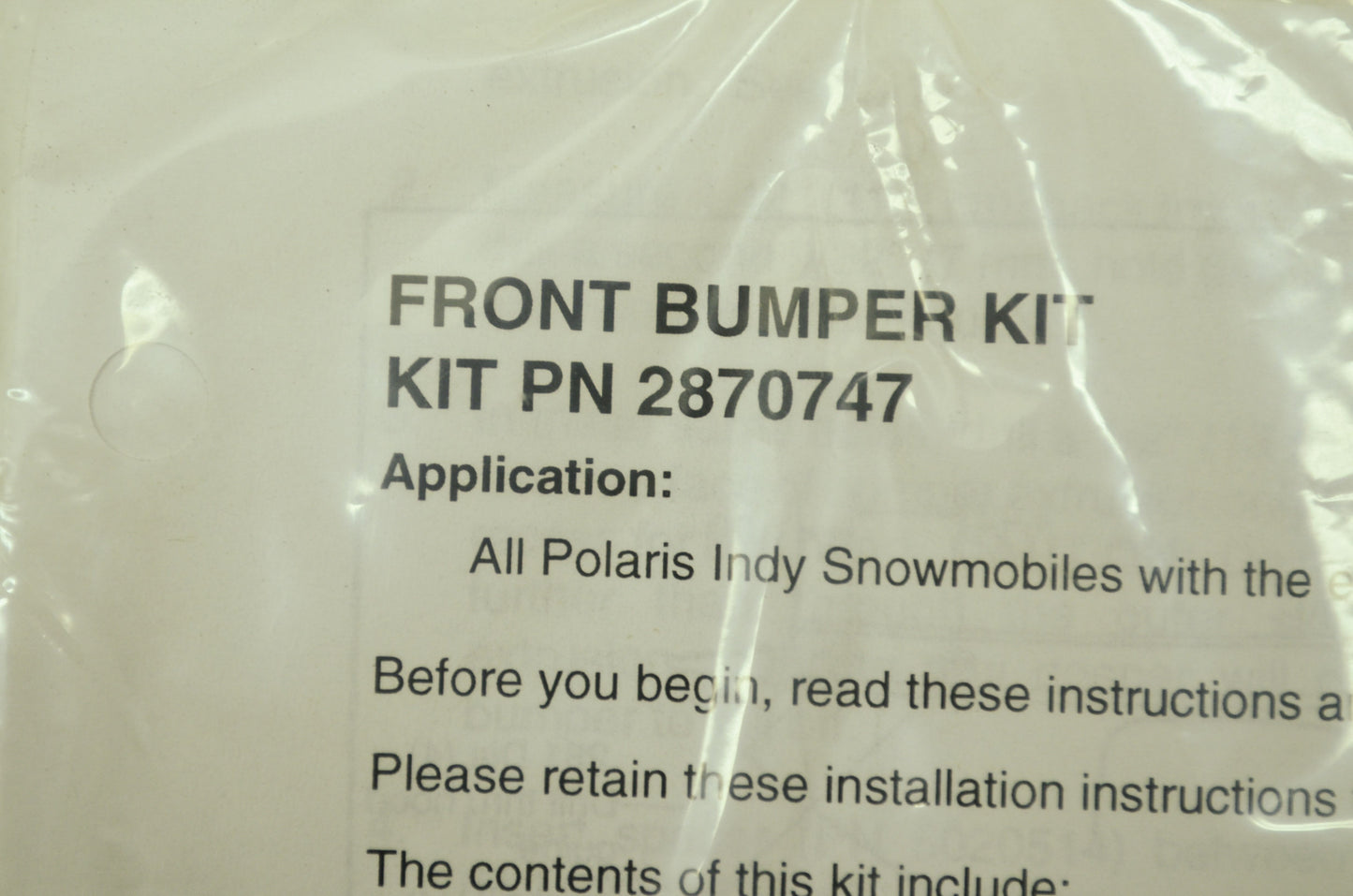 Polaris Bumper Sport SKS Trail 400 600 Nor