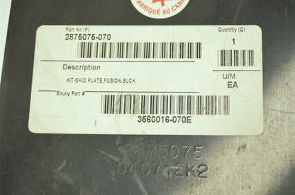 Skid Plate 05-06 Fusion Black NOS