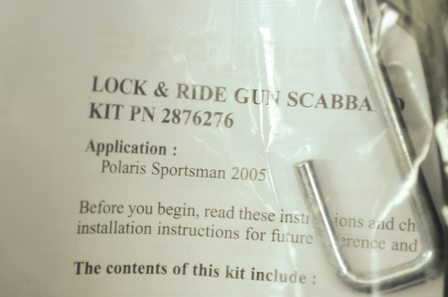 Polaris Gun Scabbard Mount kit RH 2005 Sportsman