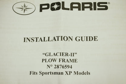 Plow Push Frame Glacier II+ XP NOS