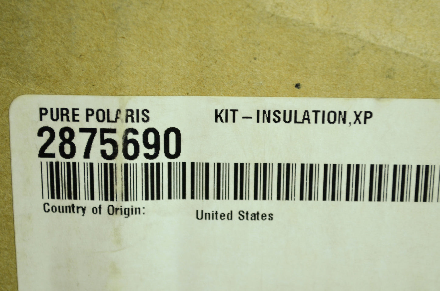 OEM Polaris 2875690 Insulation Kit NOS