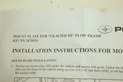 Glacier III Plow Mount 05-10 Twin NOS